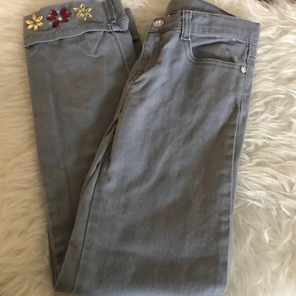 Gymboree‎ embellished Gray cuffed jeans
